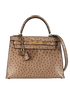 Kelly 28 In Ostrich Mousse, &pound;14,000, Handbags, Taupe, Ostrich, Front view